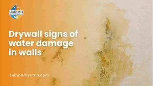 Drywall showing water damage on walls.