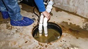 How to unclog basement drain with standing water