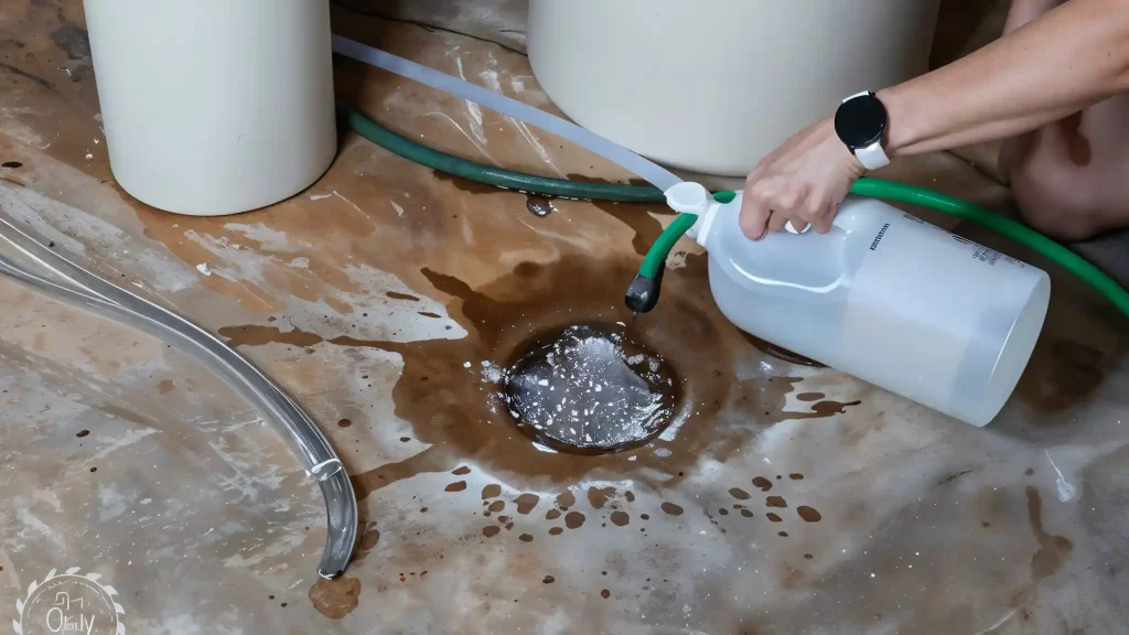 How to unclog basement drain with standing water