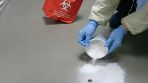 How to clean up biohazard Spill