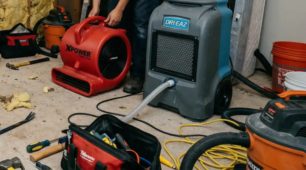 5. How is water damage restoration performed