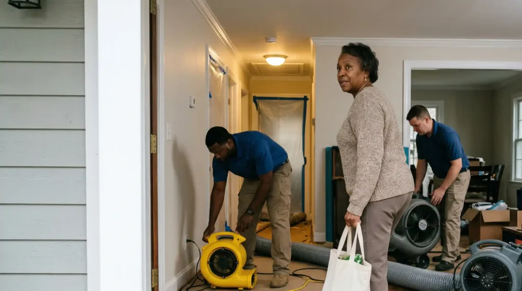 7. Do I Need to Leave During Water Damage Restoration Services