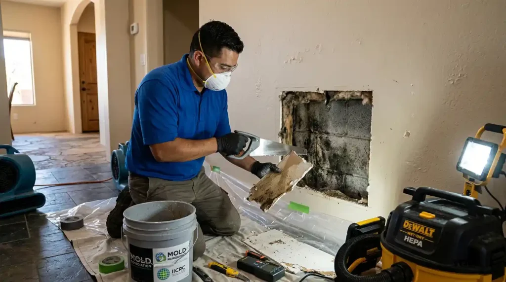 8️⃣ Block Construction and Hidden Water Damage Where Moisture Hides When the Wall Looks Fine